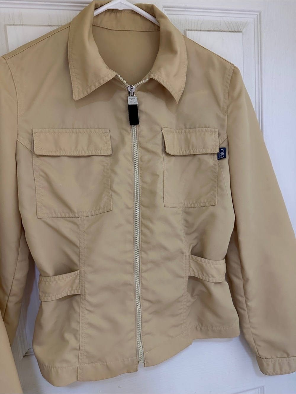 Byblos Beige Utility Jacket with Front Zip